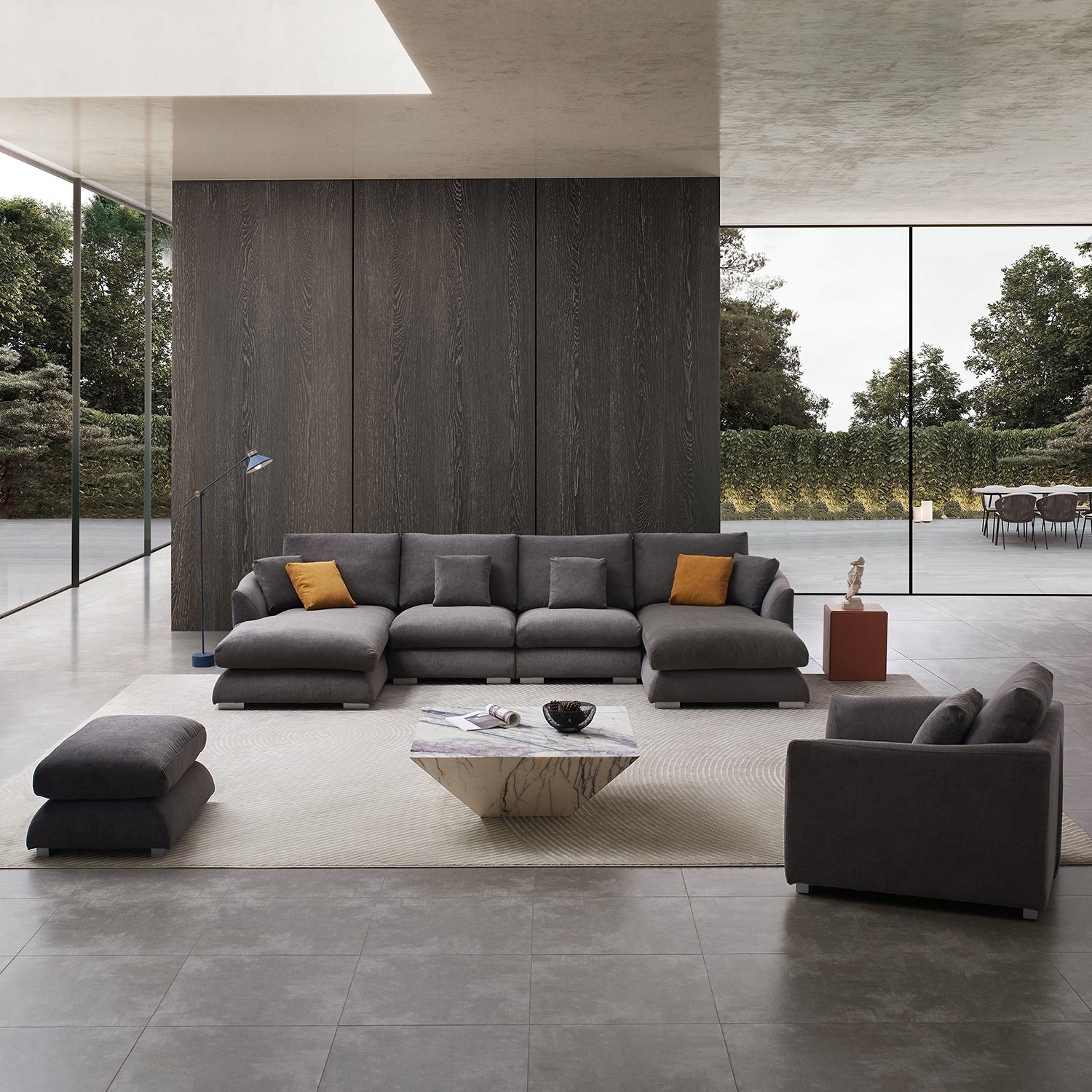 Feathers U Sectional Room Set