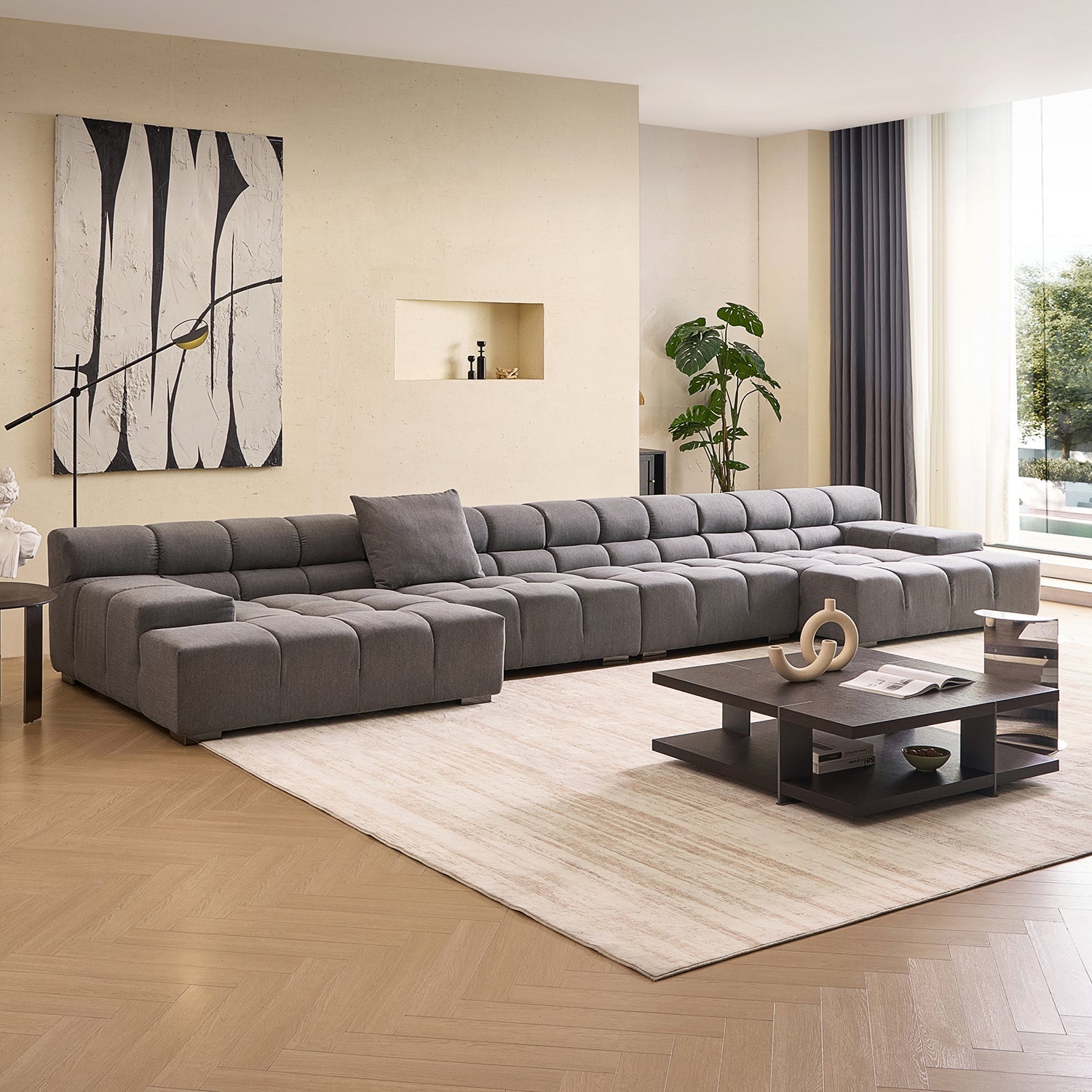 Amora U Sectional Low Arm