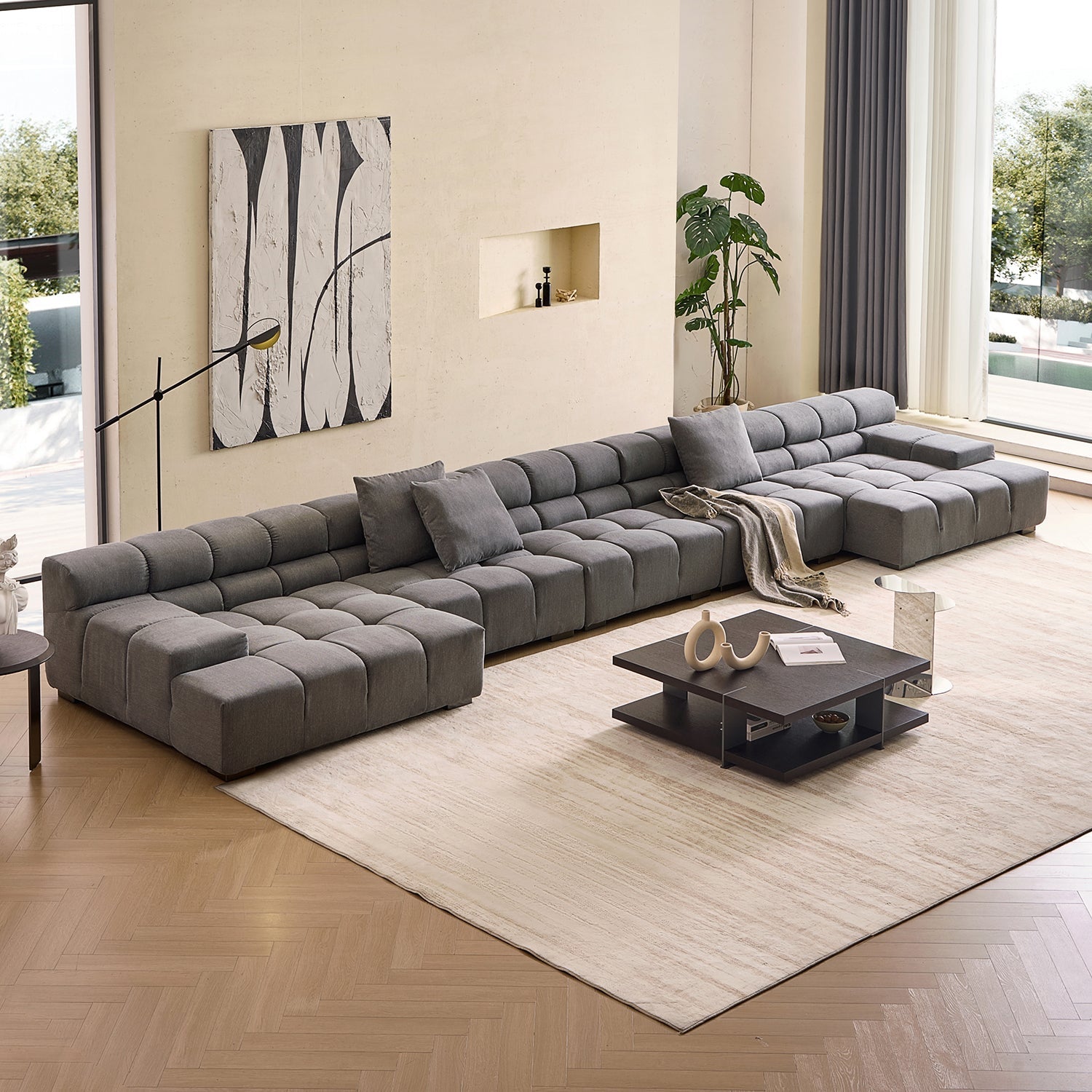 Amora U Sectional Low Arm