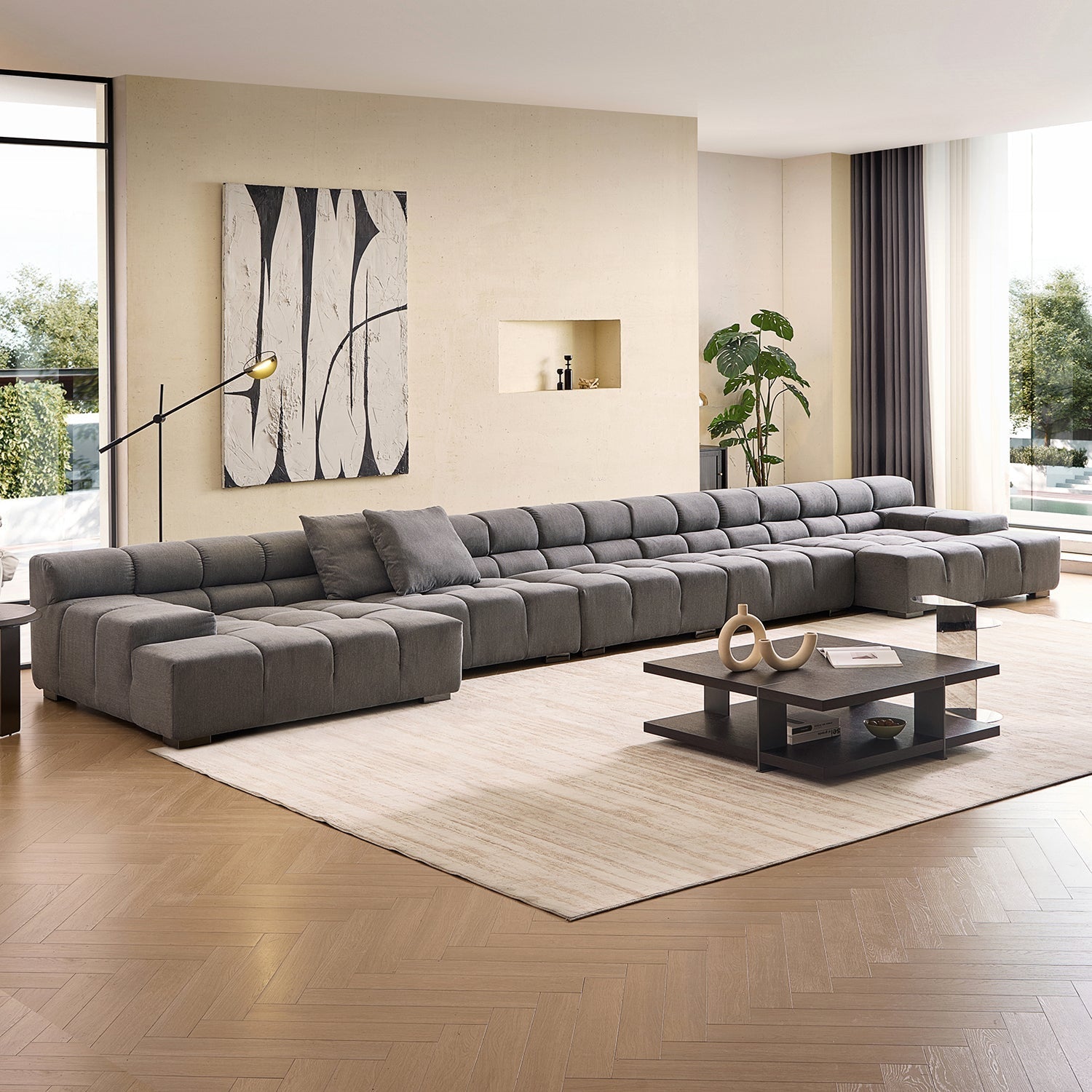 Amora U Sectional Low Arm