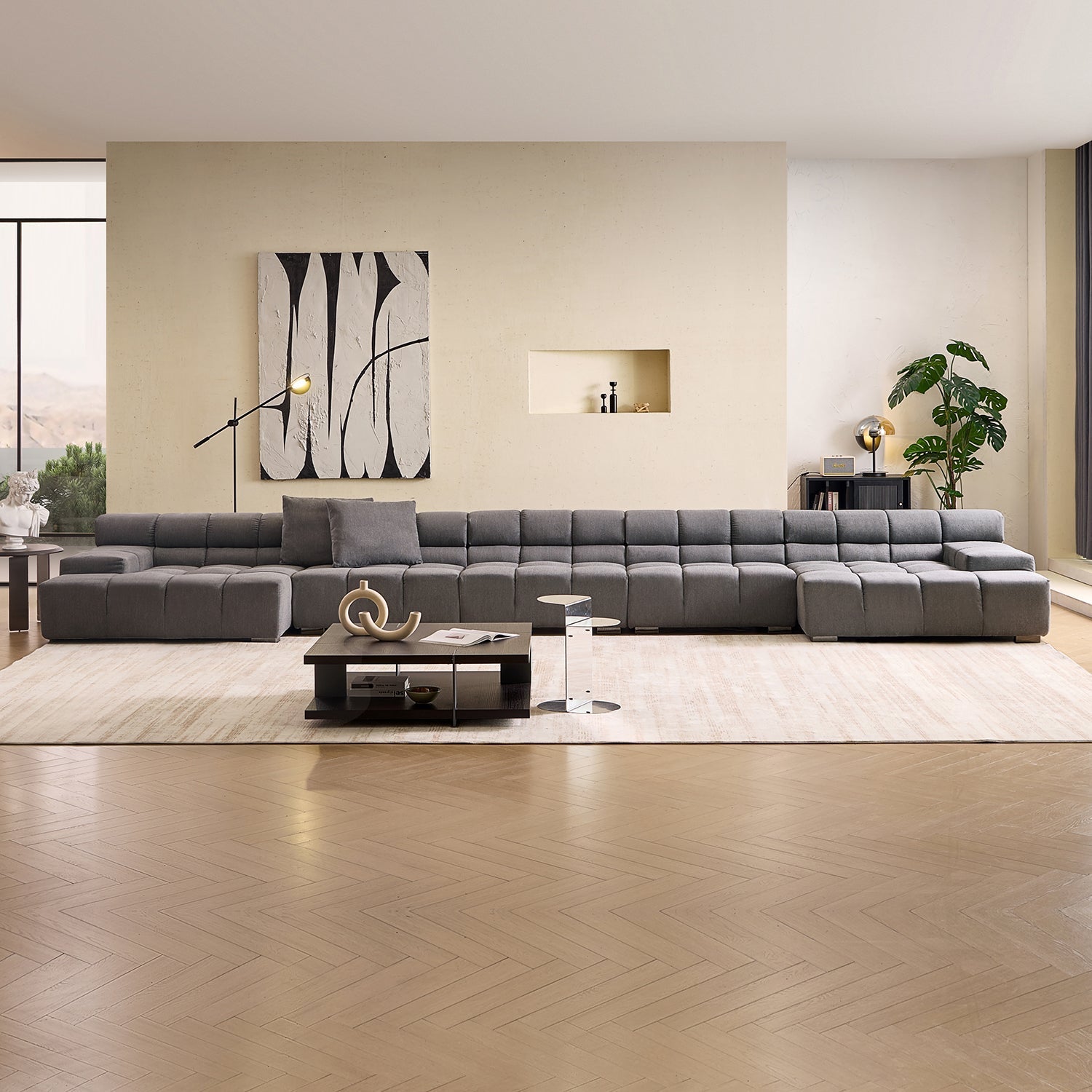 Amora U Sectional Low Arm