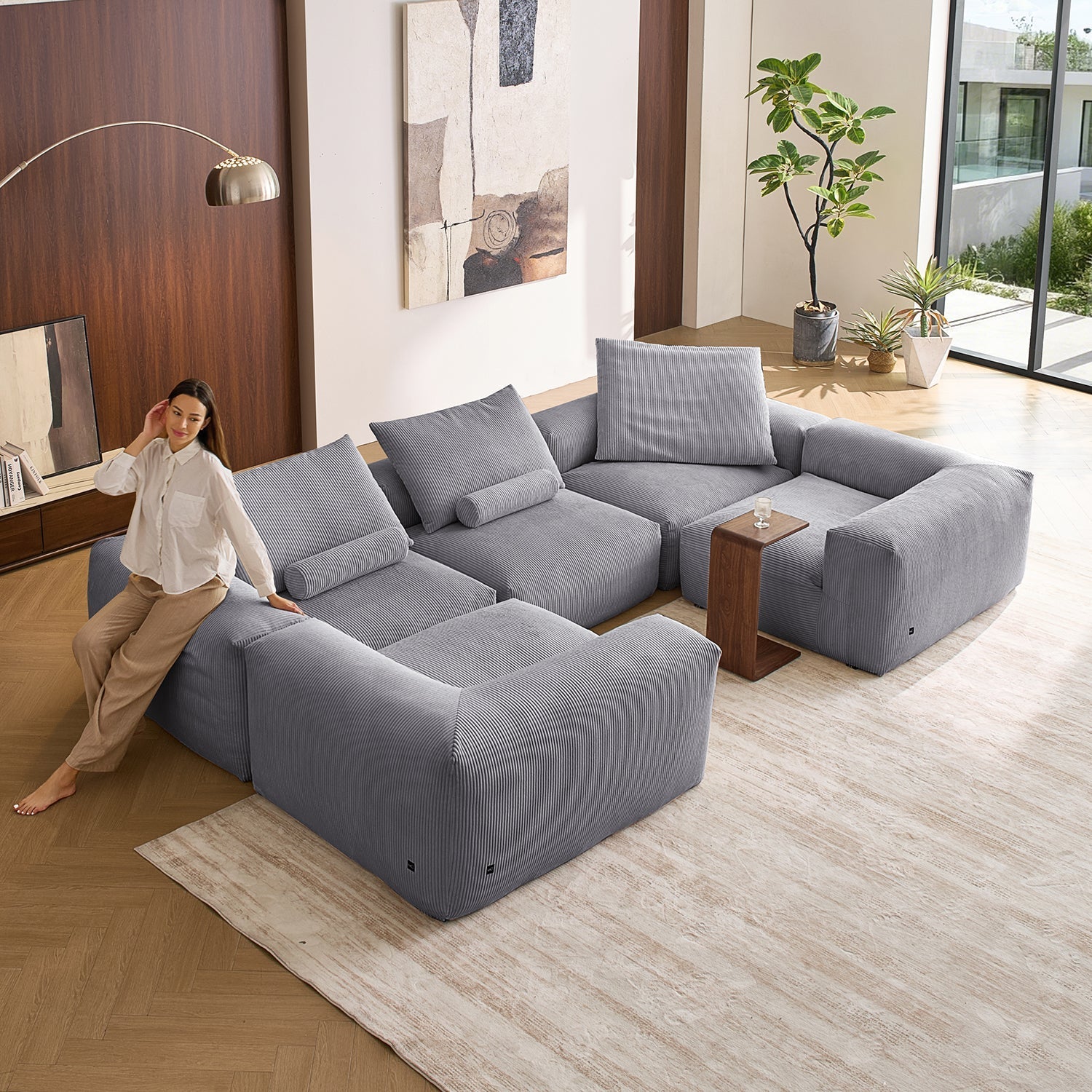 Mellow Closed U Sectional