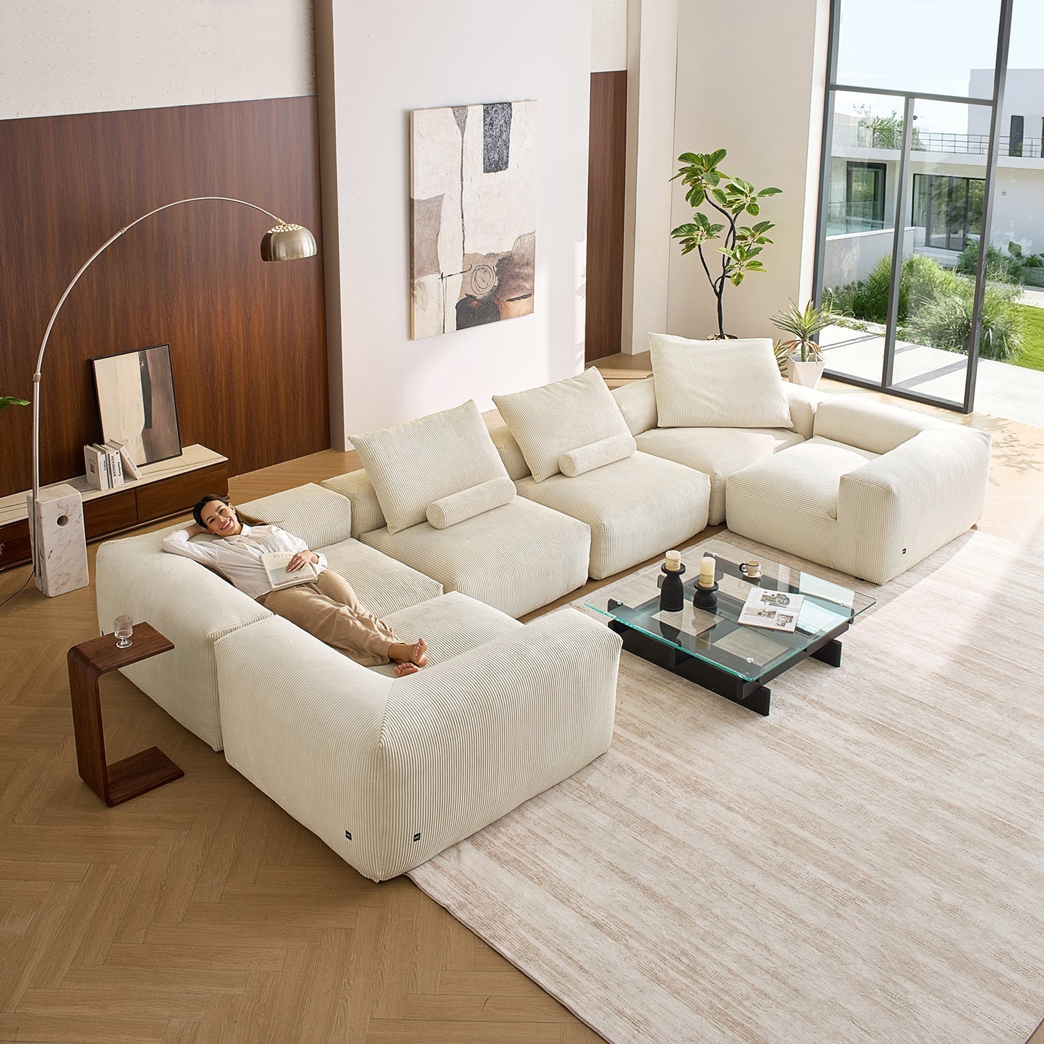 Mellow Closed U Sectional