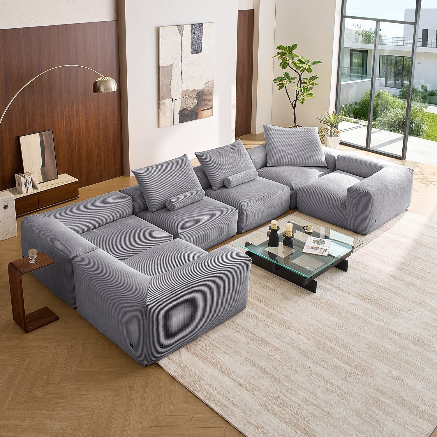 Mellow Closed U Sectional