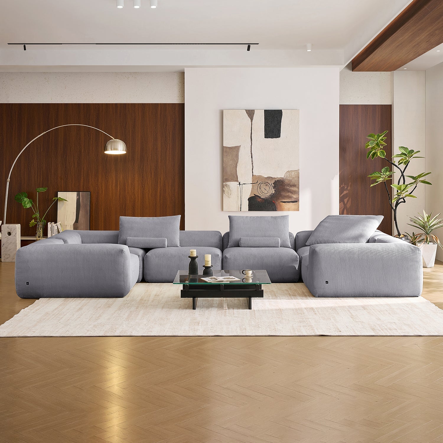 Mellow Closed U Sectional