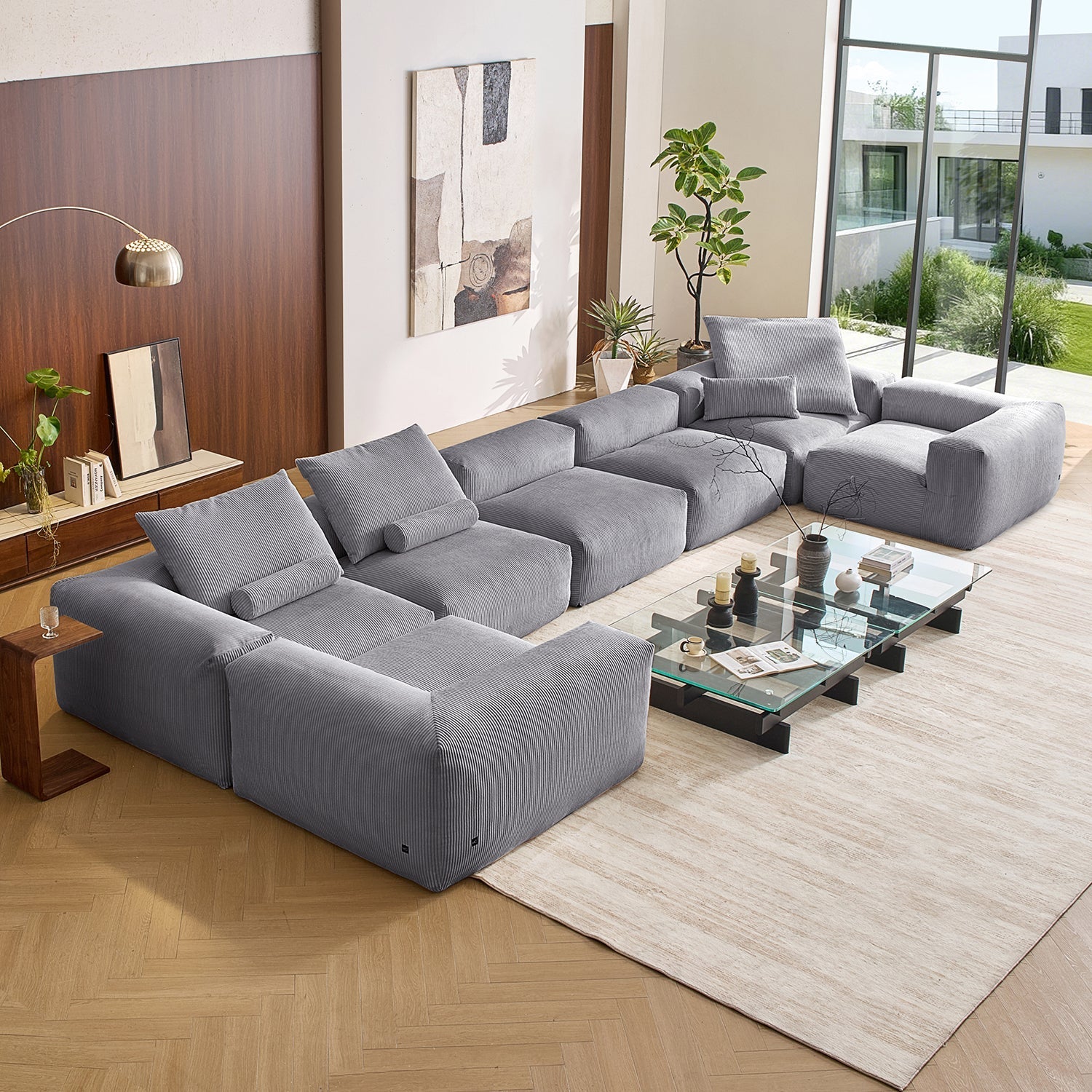Mellow Closed U Sectional