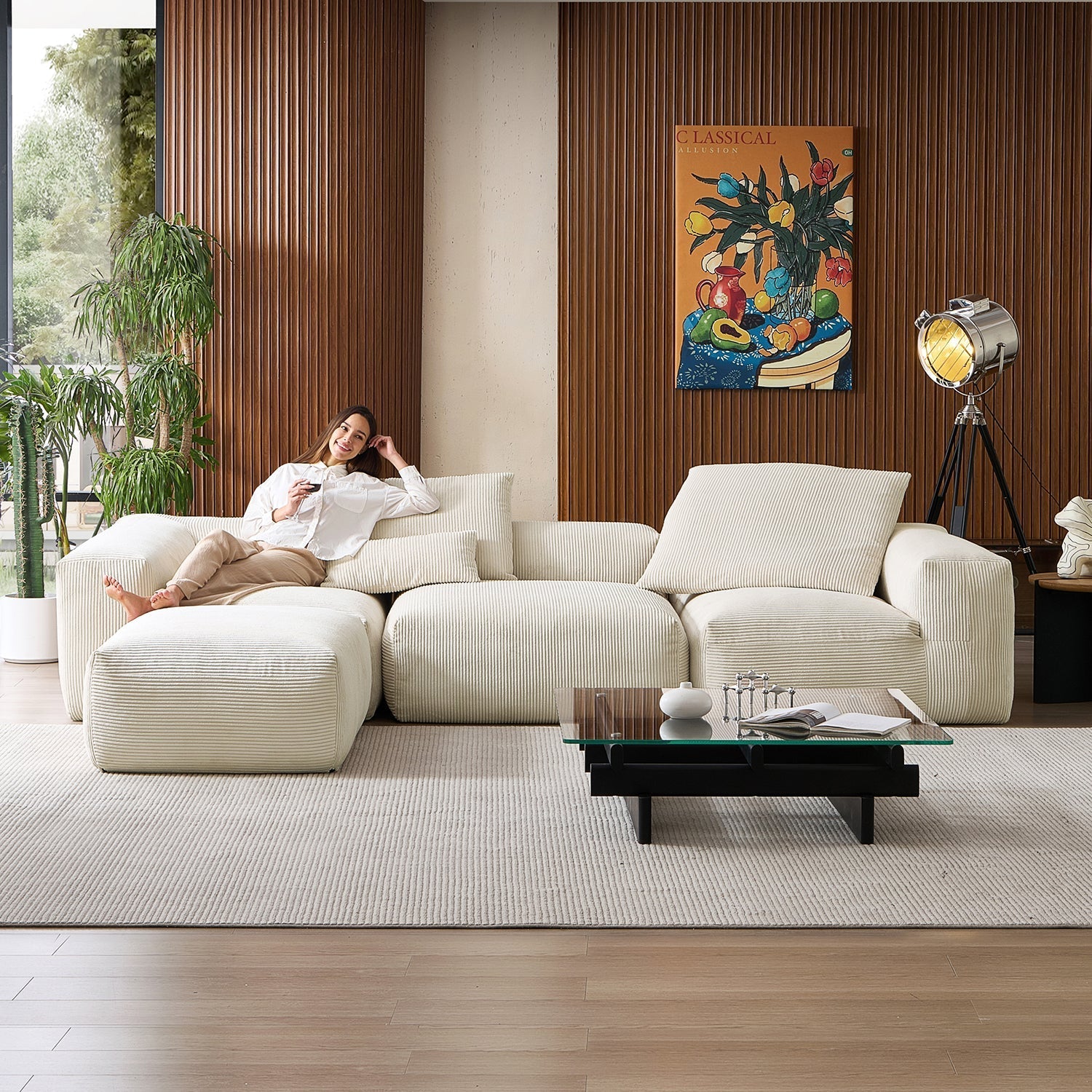 Mellow Extra Deep Sectional with Ottoman