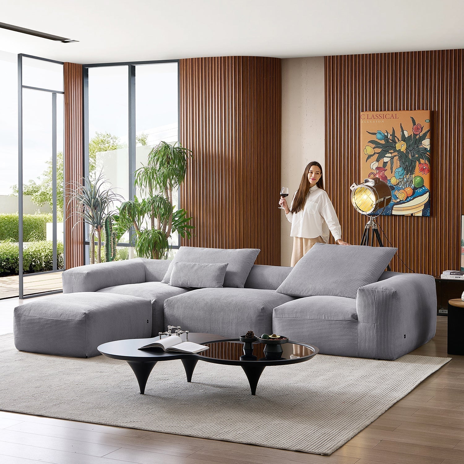 Mellow Extra Deep Sectional with Ottoman
