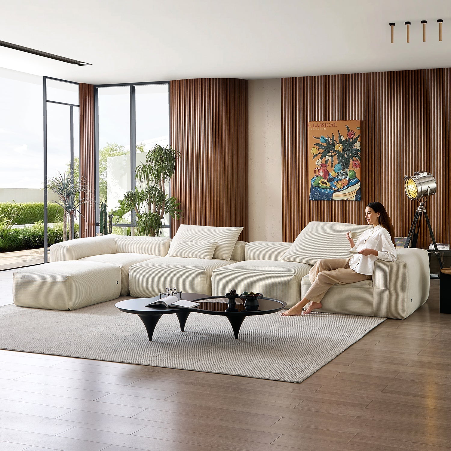 Mellow Extra Deep Sectional with Ottoman