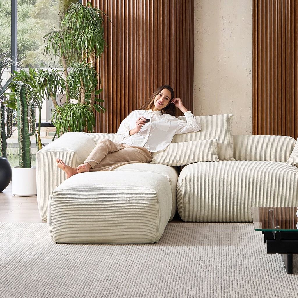 Mellow Extra Deep Sectional with Ottoman