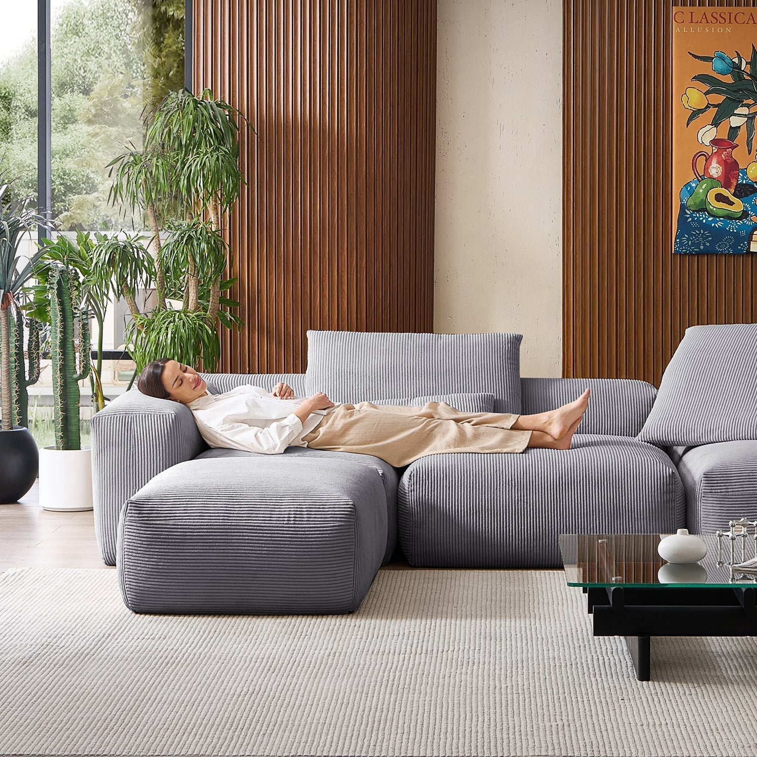 Mellow Extra Deep Sectional with Ottoman