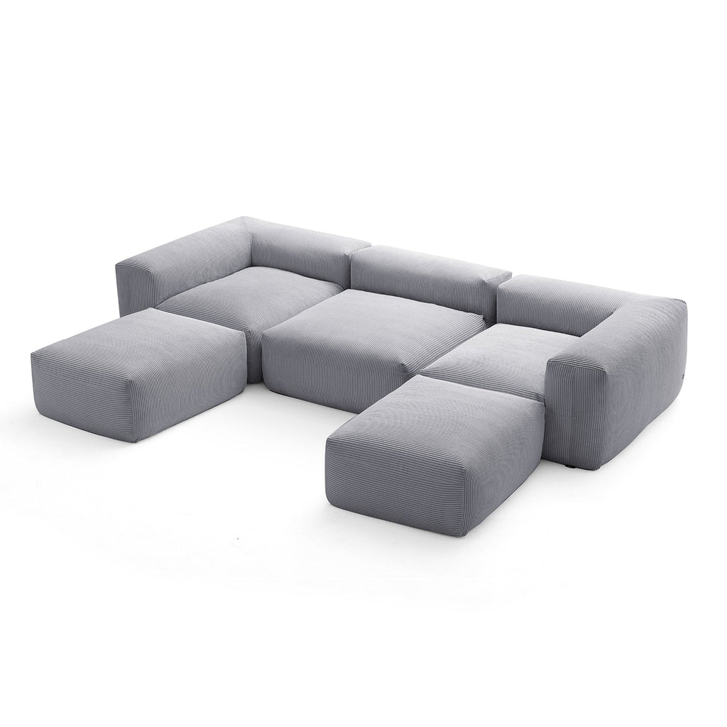 Mellow Extra Deep U Sectional with Ottoman
