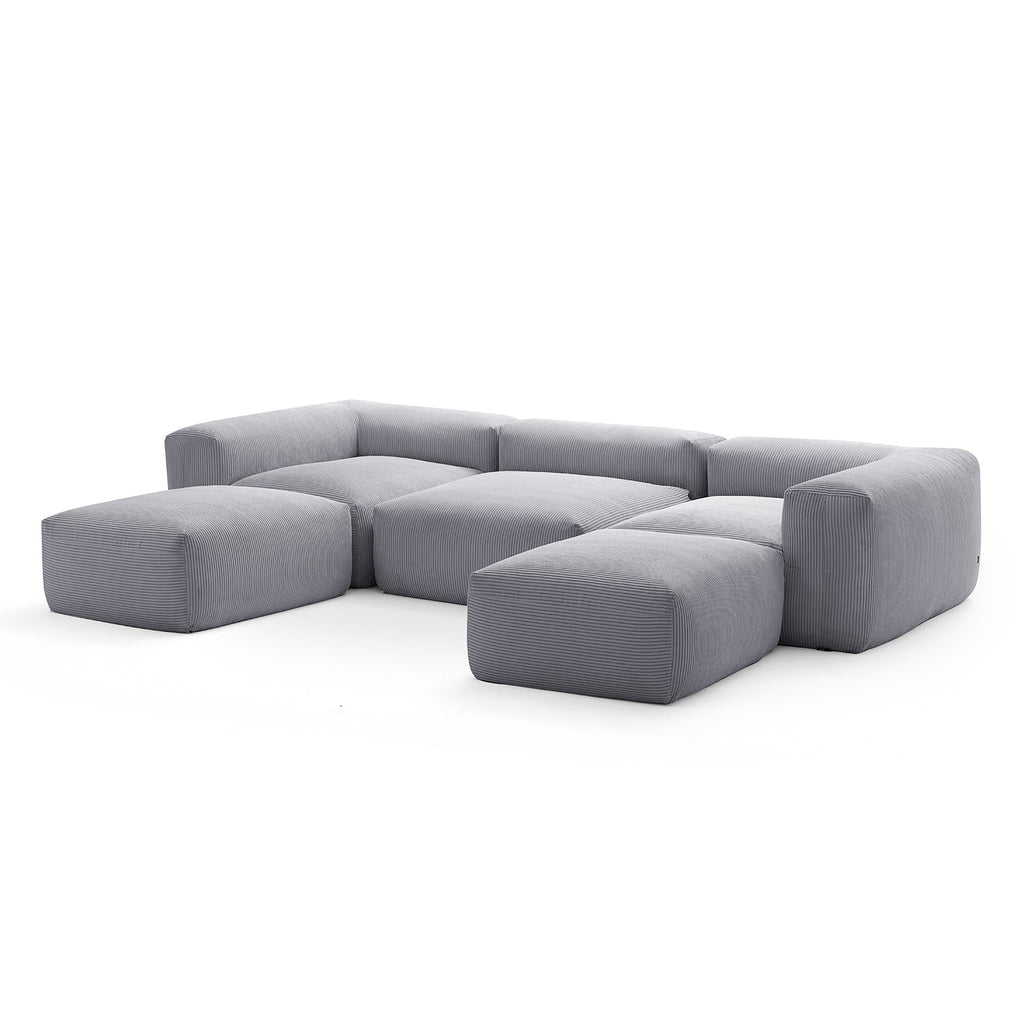 Mellow Extra Deep U Sectional with Ottoman