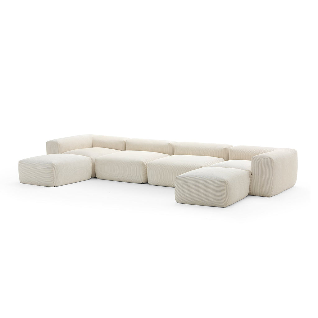 Mellow Extra Deep U Sectional with Ottoman