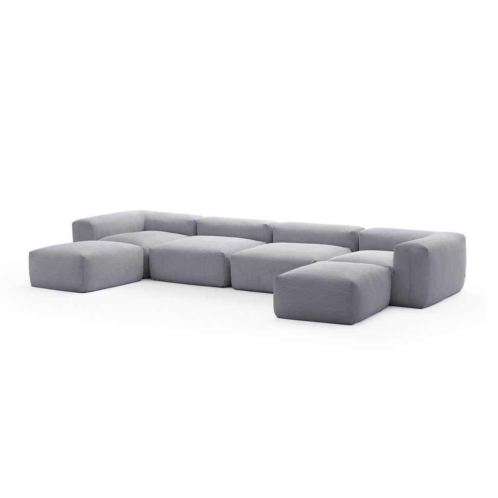 Mellow Extra Deep U Sectional with Ottoman