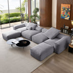 Mellow Extra Deep U Sectional with Ottoman