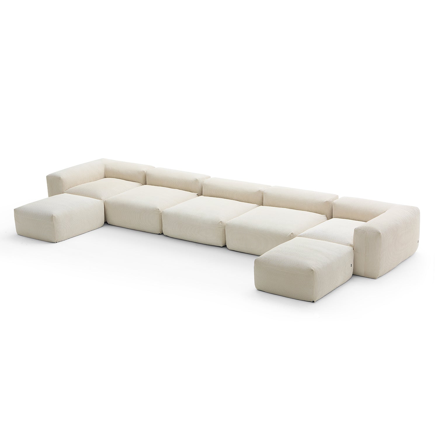 Mellow Extra Deep U Sectional with Ottoman