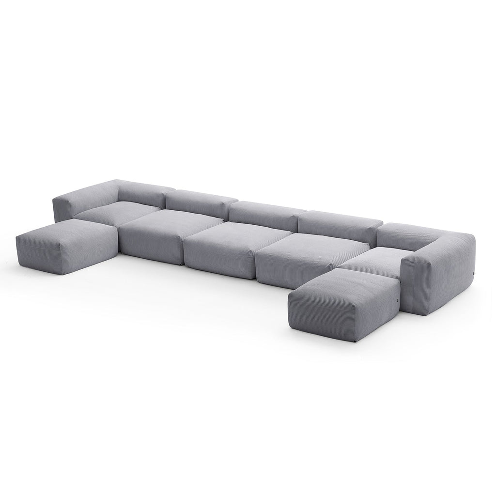 Mellow Extra Deep U Sectional with Ottoman