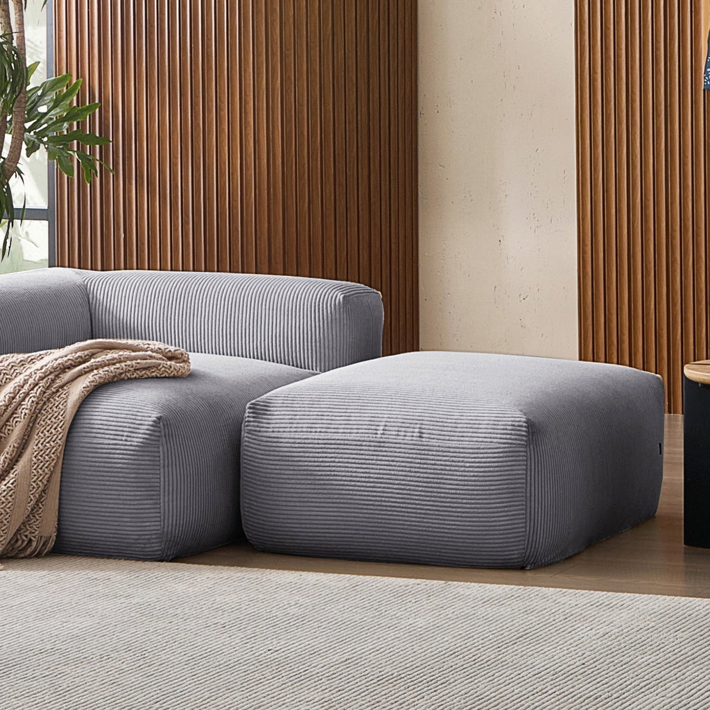 Mellow Half-Closed Sectional with Ottoman