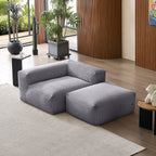 Mellow Half-Closed Sectional with Ottoman
