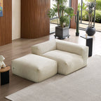 Mellow Half-Closed Sectional with Ottoman