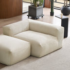 Mellow Half-Closed Sectional with Ottoman