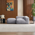 Mellow Half-Closed Sectional with Ottoman