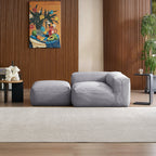 Mellow Half-Closed Sectional with Ottoman