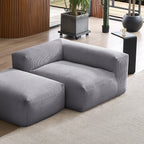 Mellow Half-Closed Sectional with Ottoman