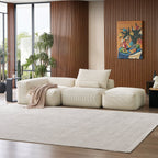 Mellow Half-Closed Sectional with Ottoman