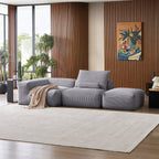 Mellow Half-Closed Sectional with Ottoman