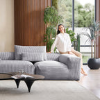 Mellow Half-Closed Sectional with Ottoman