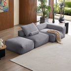 Mellow Half-Closed Sectional with Ottoman
