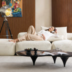 Mellow Half-Closed Sectional with Ottoman