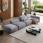 Mellow Half-Closed Sectional with Ottoman