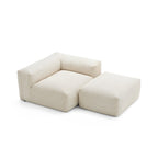 Mellow Half-Closed Sectional with Ottoman