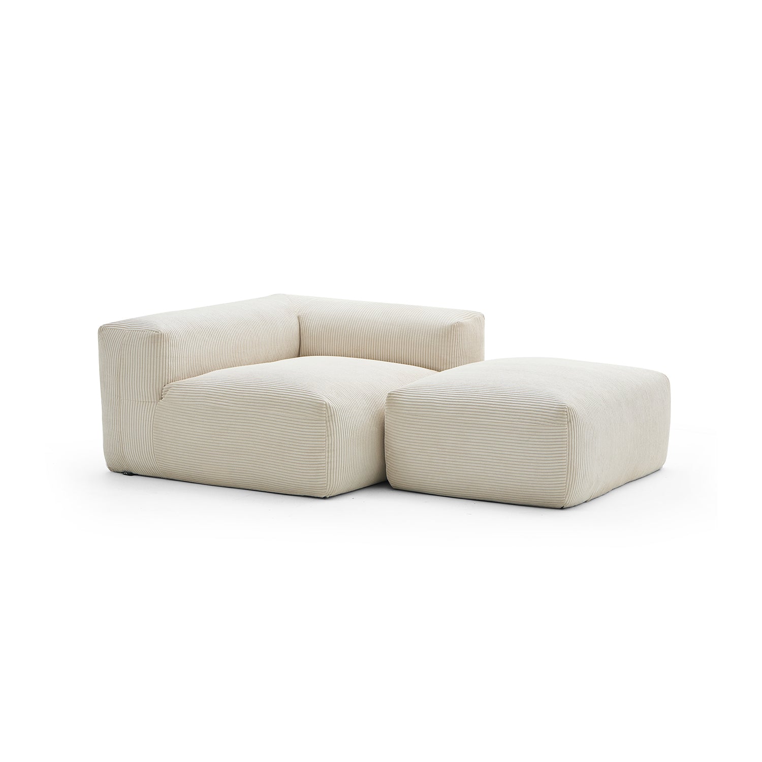Mellow Half-Closed Sectional with Ottoman