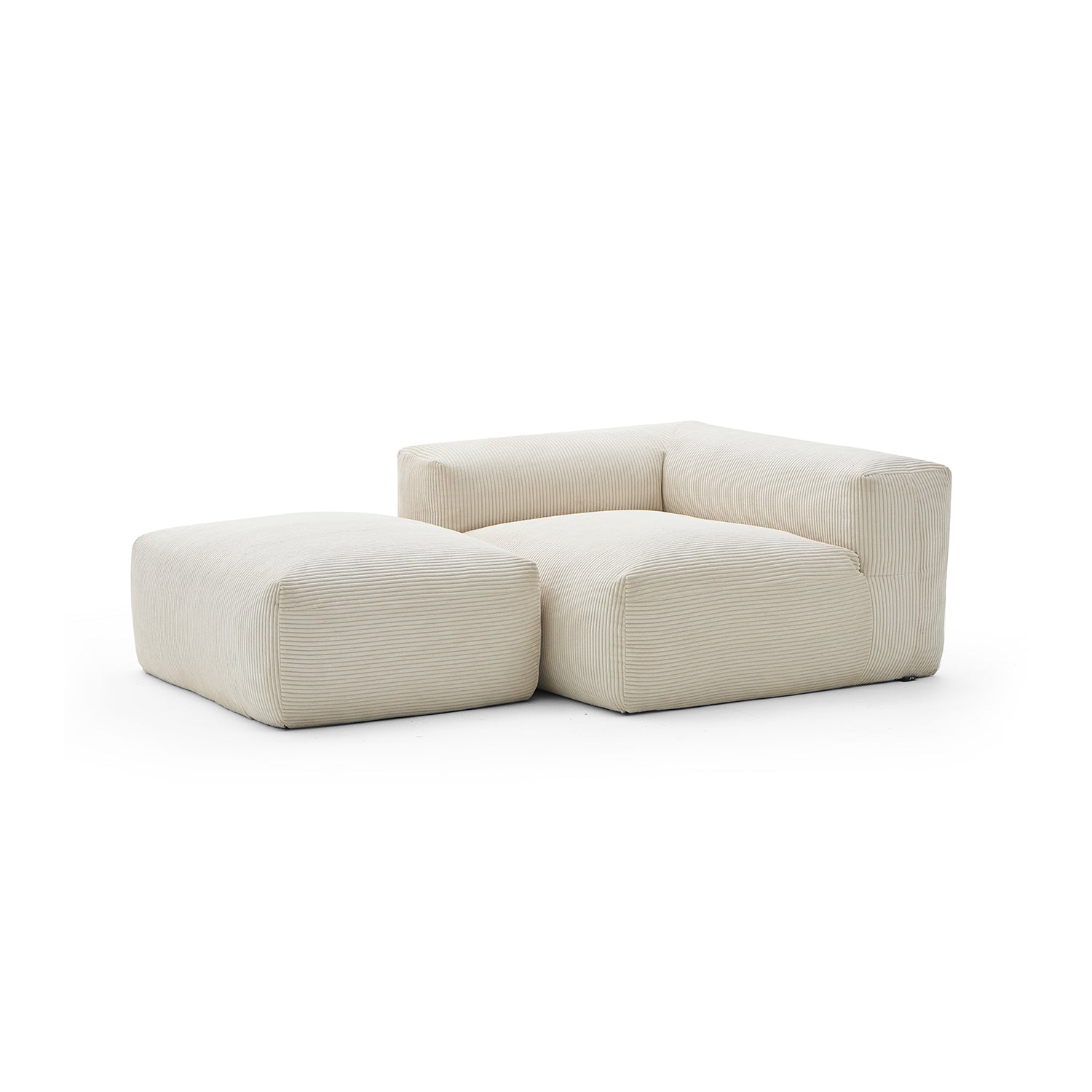 Mellow Half-Closed Sectional with Ottoman