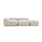 Mellow Half-Closed Sectional with Ottoman