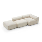 Mellow Half-Closed Sectional with Ottoman