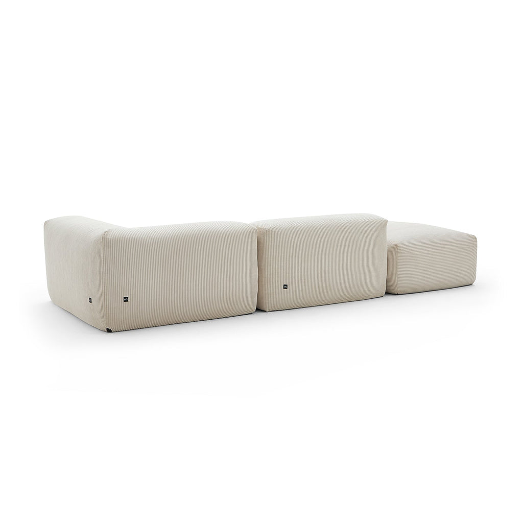 Mellow Half-Closed Sectional with Ottoman