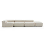 Mellow Half-Closed Sectional with Ottoman