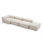 Mellow Half-Closed Sectional with Ottoman
