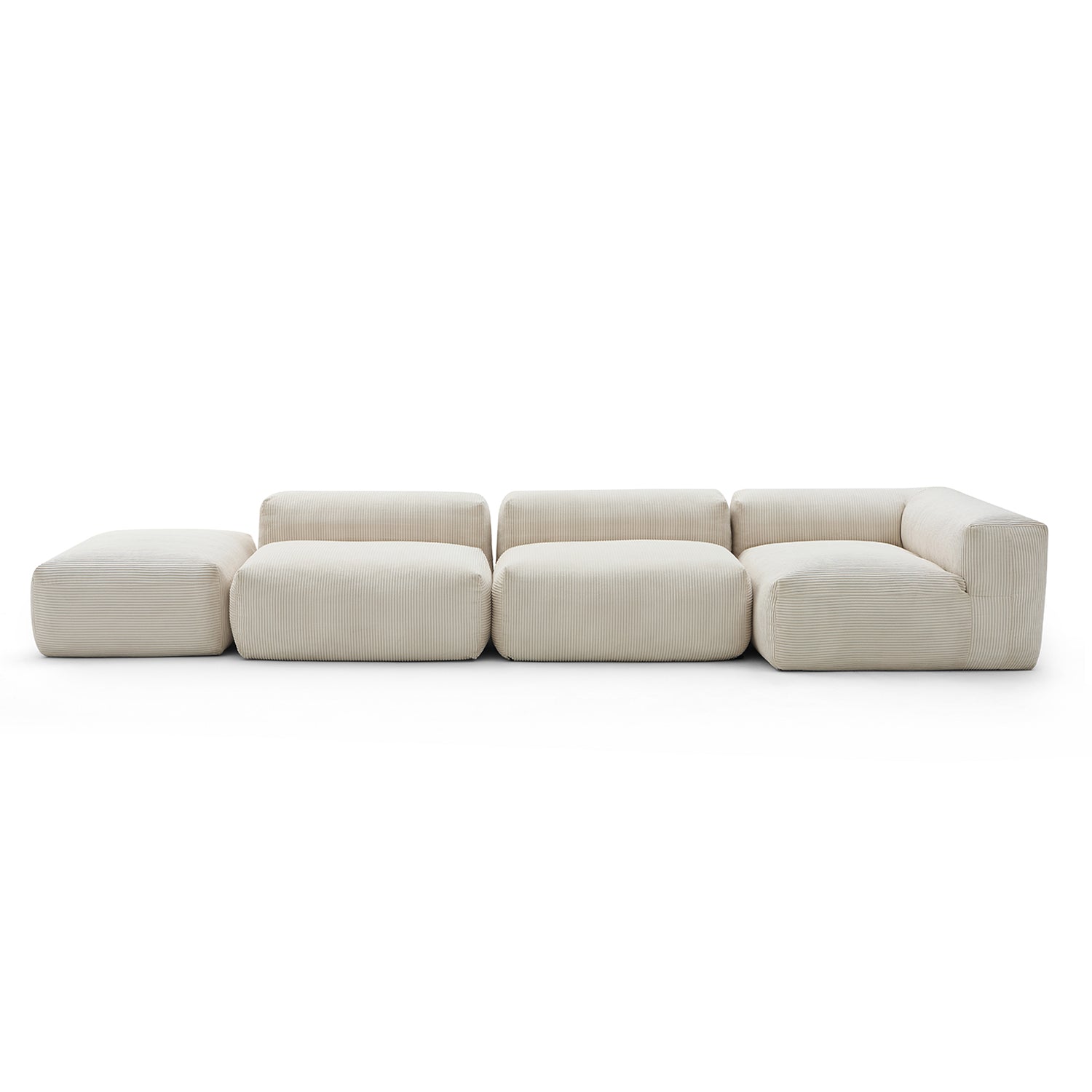 Mellow Half-Closed Sectional with Ottoman