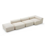 Mellow Half-Closed Sectional with Ottoman