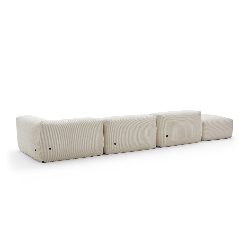 Mellow Half-Closed Sectional with Ottoman