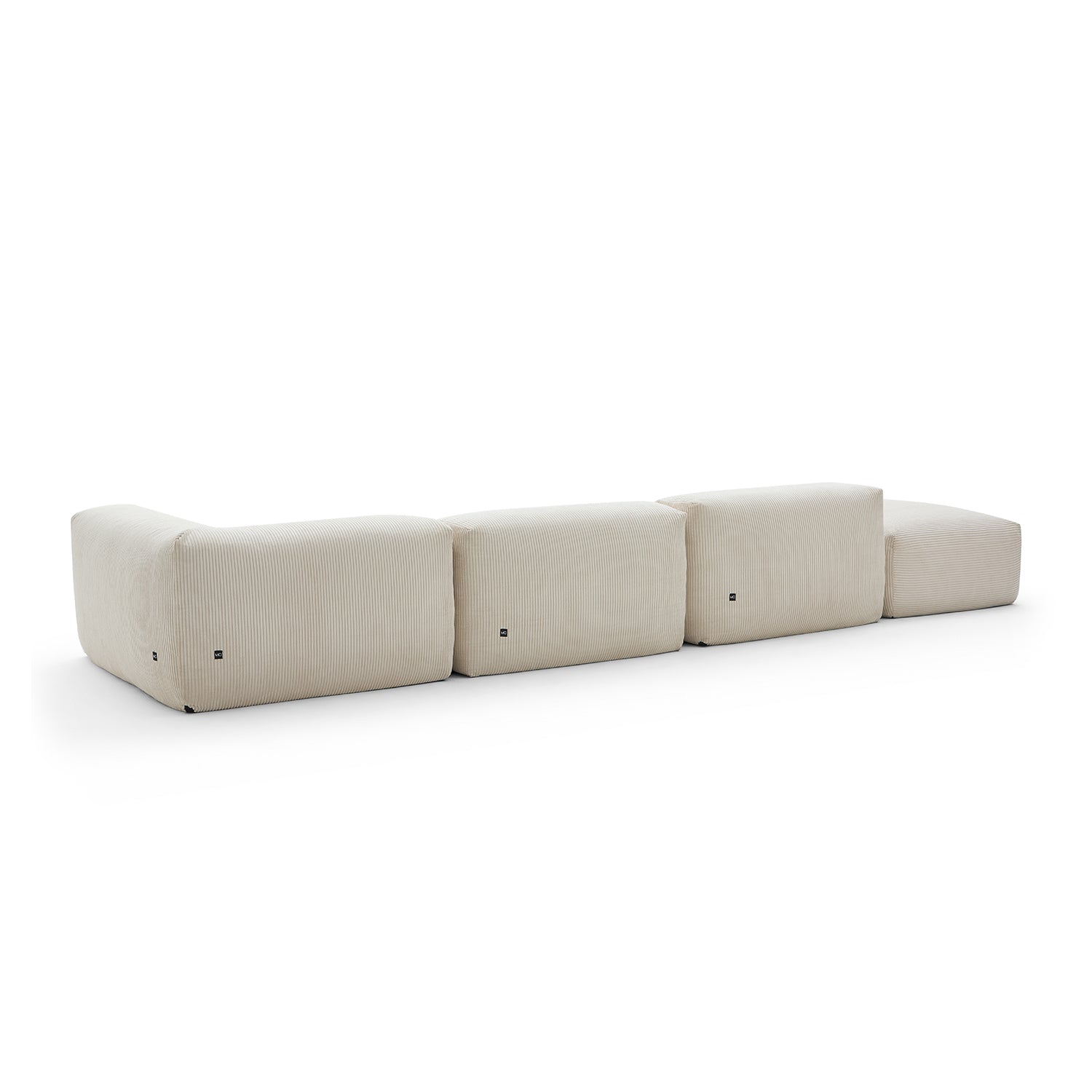 Mellow Half-Closed Sectional with Ottoman