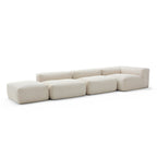 Mellow Half-Closed Sectional with Ottoman