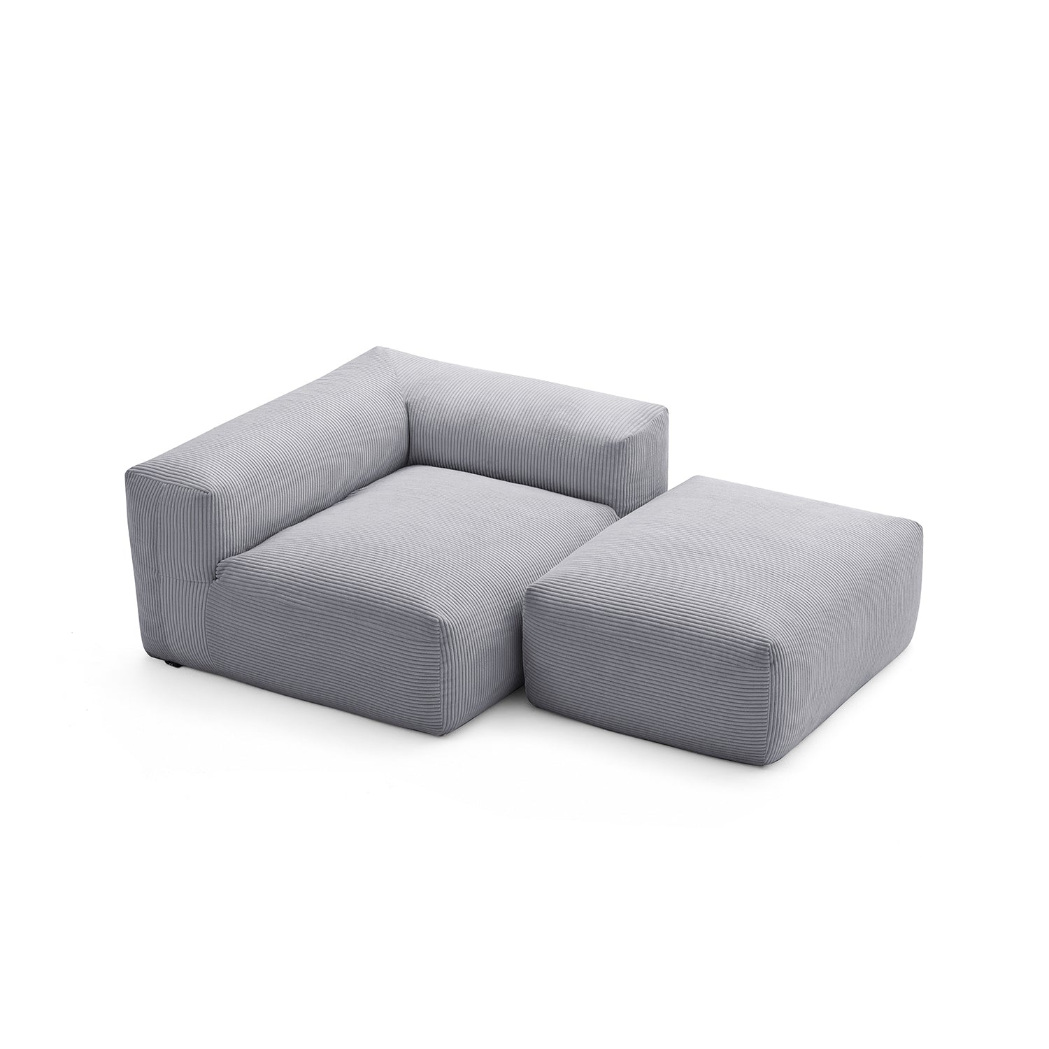 Mellow Half-Closed Sectional with Ottoman