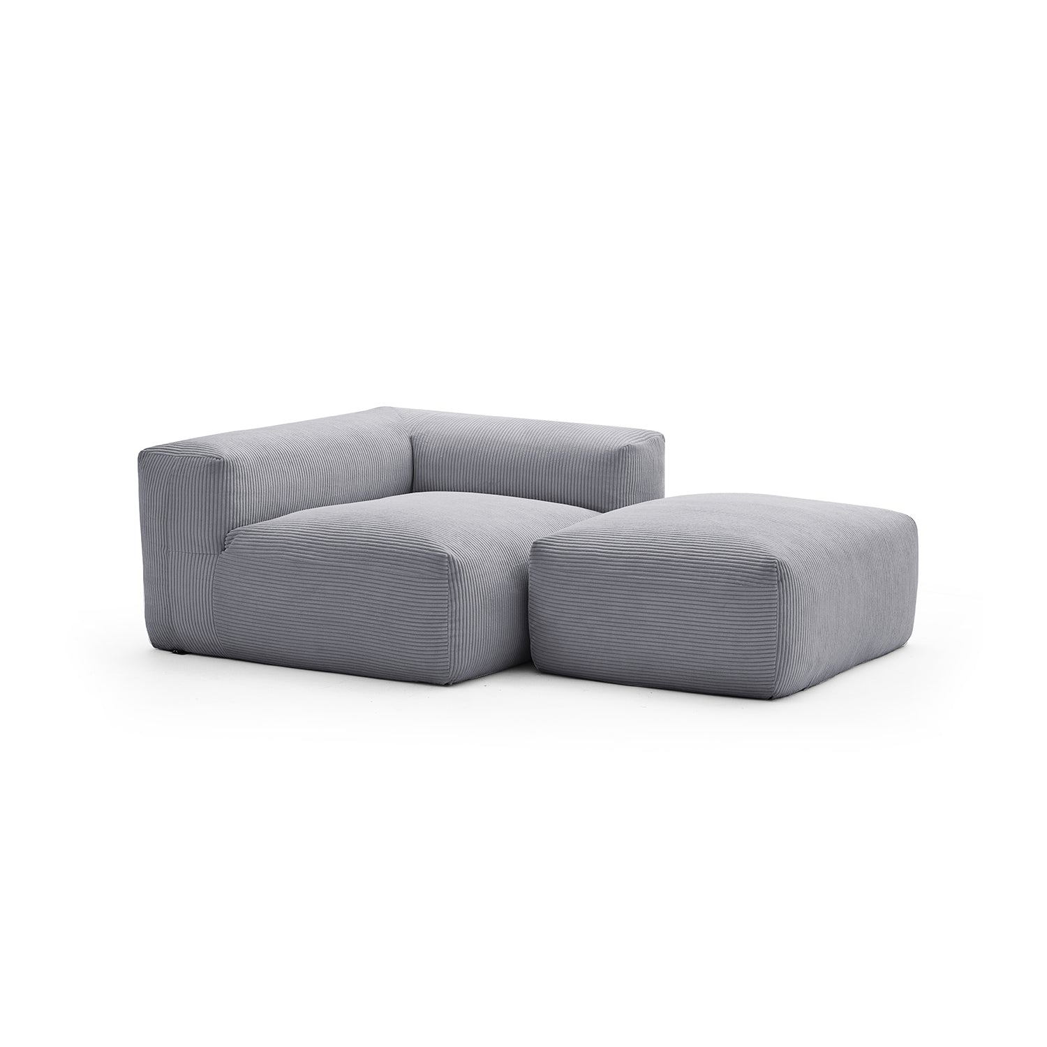 Mellow Half-Closed Sectional with Ottoman